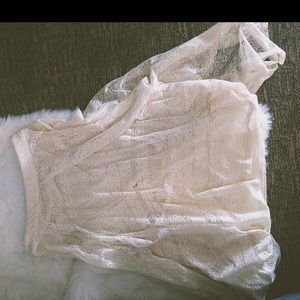 Hollister long white Lacey skirt